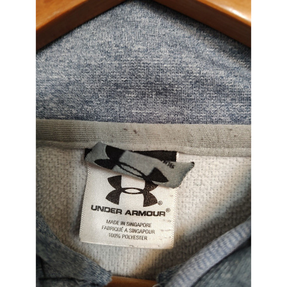 Under Armour Men's Hustle Fleece Gray Hoodie sweatshirt long sleeve Size Large - Picture 6 of 7